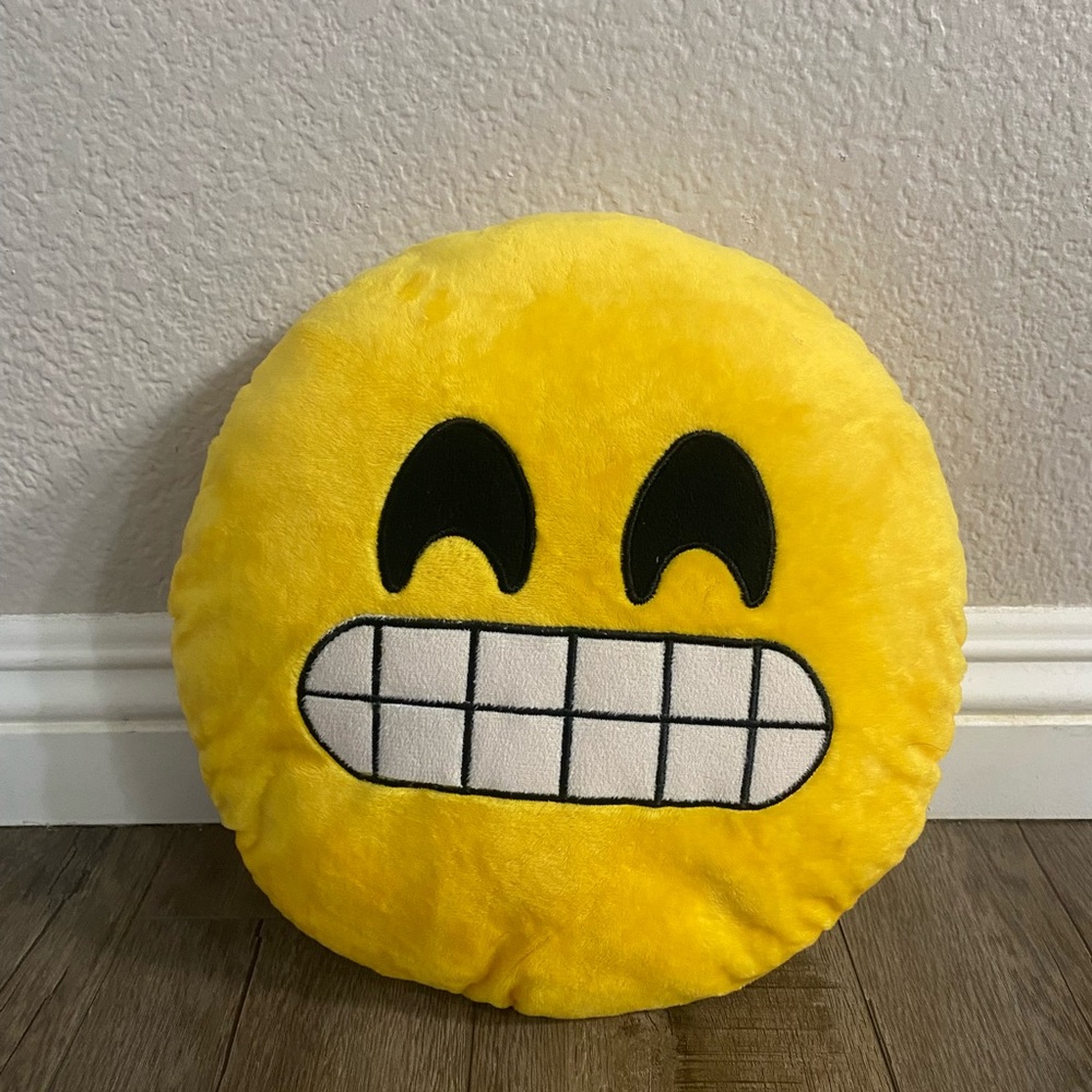 Emoji Grin/Smile Hard Plush